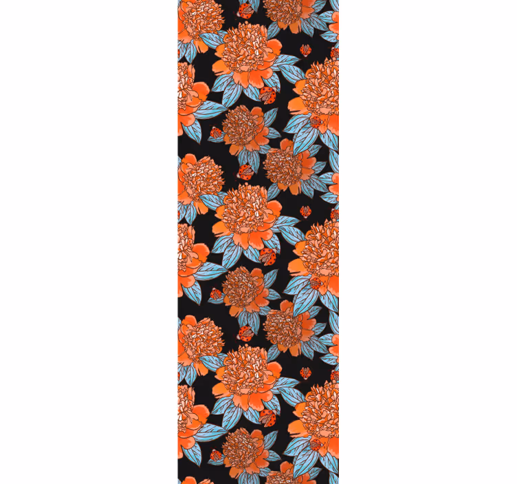 Zářivý barevný design květinová tapeta - TenStickers