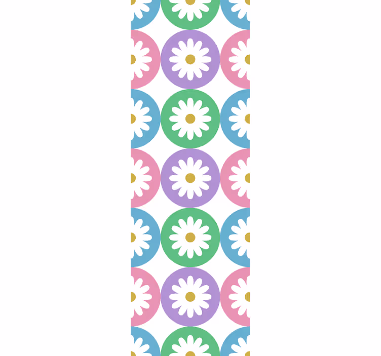 Kruhy se vzorem sedmikrásky Kuchyňská tapeta - TenStickers