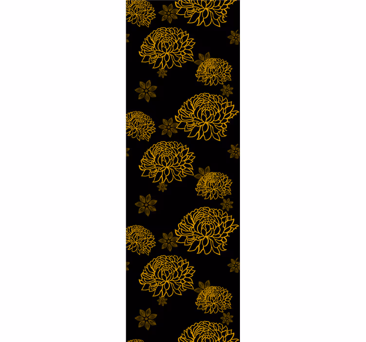 Chryzantémy květinové tapeta - TenStickers