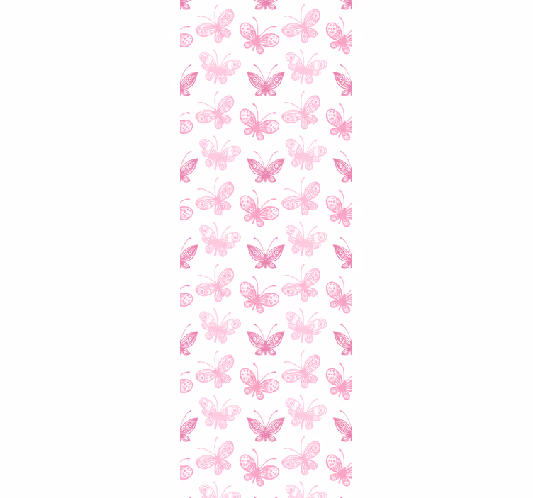 Růžové odstíny Motýlí tapeta - TenStickers