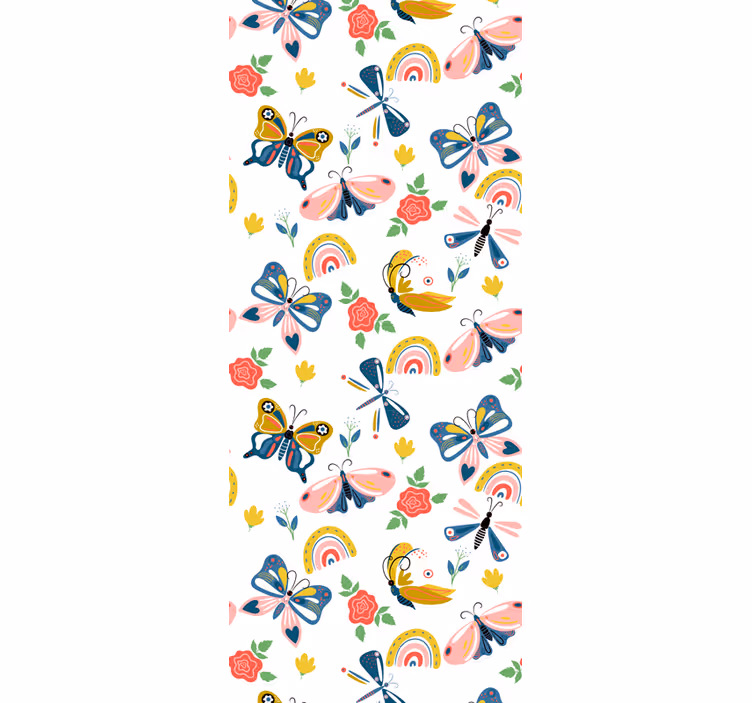 Rozmarný motiv přírody Motýlí tapeta - TenStickers