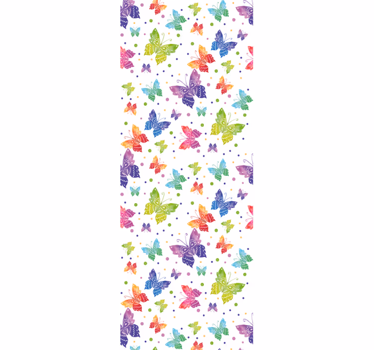 Motýlí tapeta barevný vzor pro miminka - TenStickers