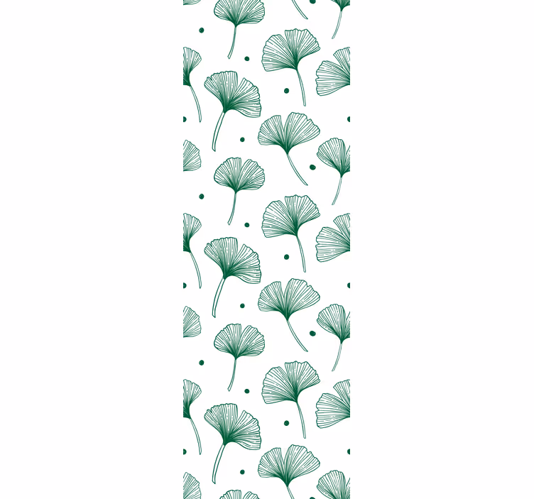 Velké ginkgo zelené listy moderní tapeta - TenStickers