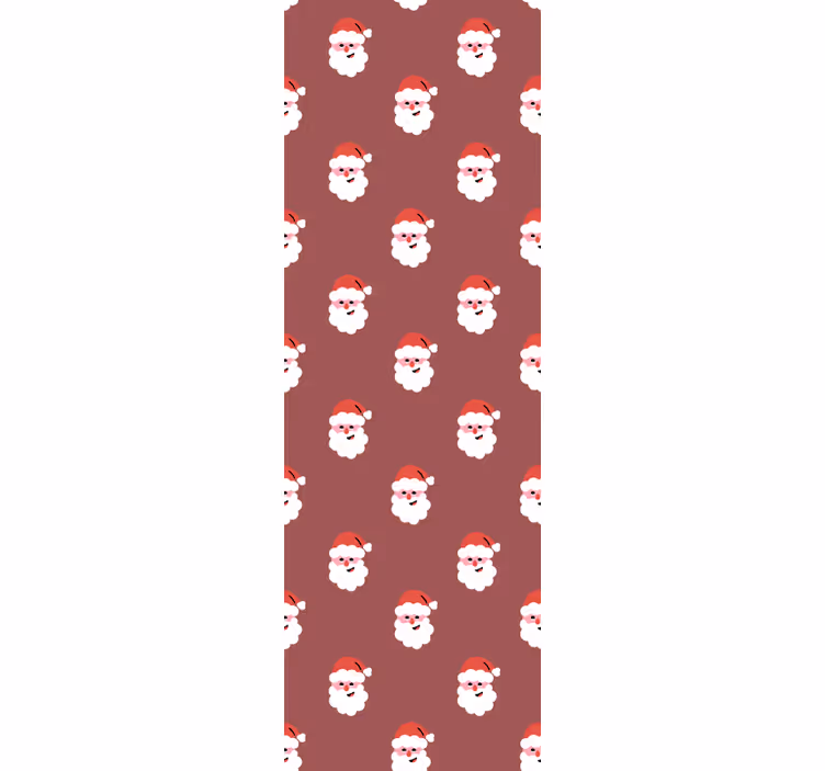 Santa claus červený vzor vánoční tapeta - TenStickers