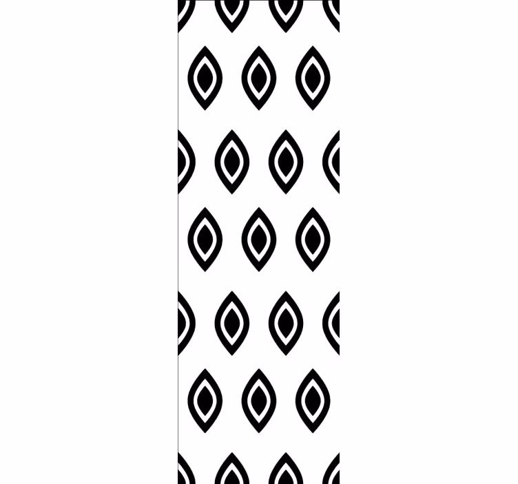 Geometrický vzor černé a bílé tapeta - TenStickers