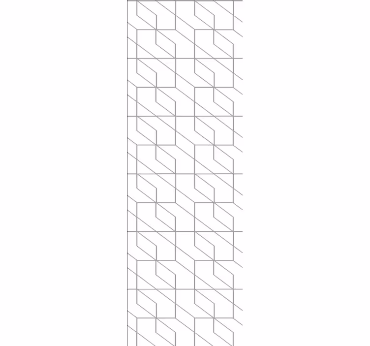 Geometrické minimalistické bílé čtvercové tapeta - TenStickers