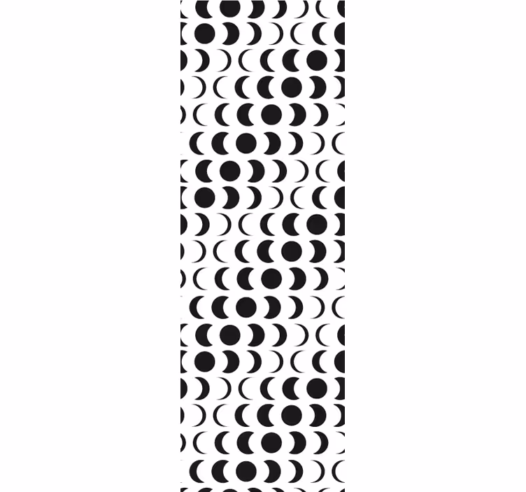 černý kruhový vzor Geometrická tapeta - TenStickers