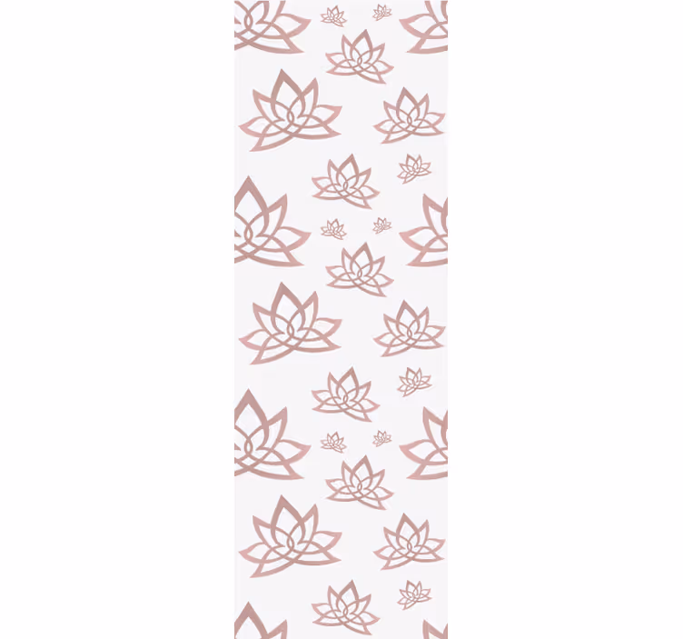 Lotosový béžový vzor Květinový ornament tapeta - TenStickers