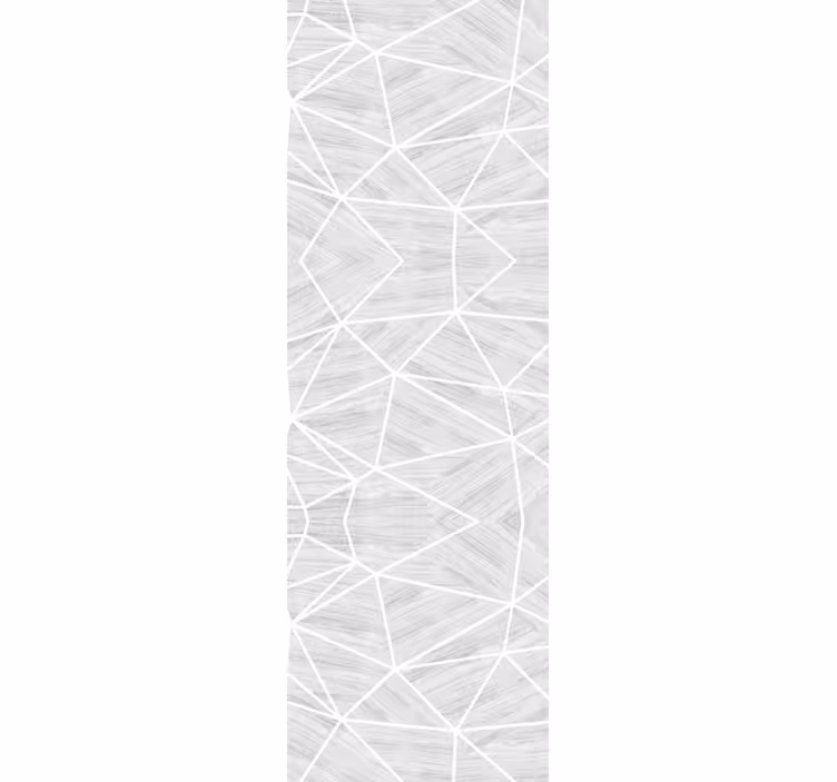 Bílá a stříbrná geometrie tapeta ve stylu dřeva - TenStickers