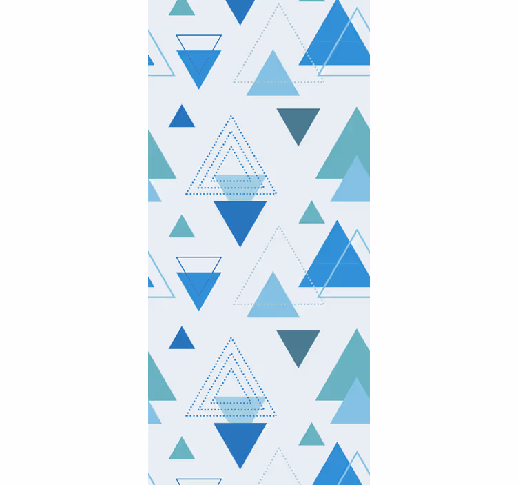 Modré moderní tvary Triangles tapeta - TenStickers
