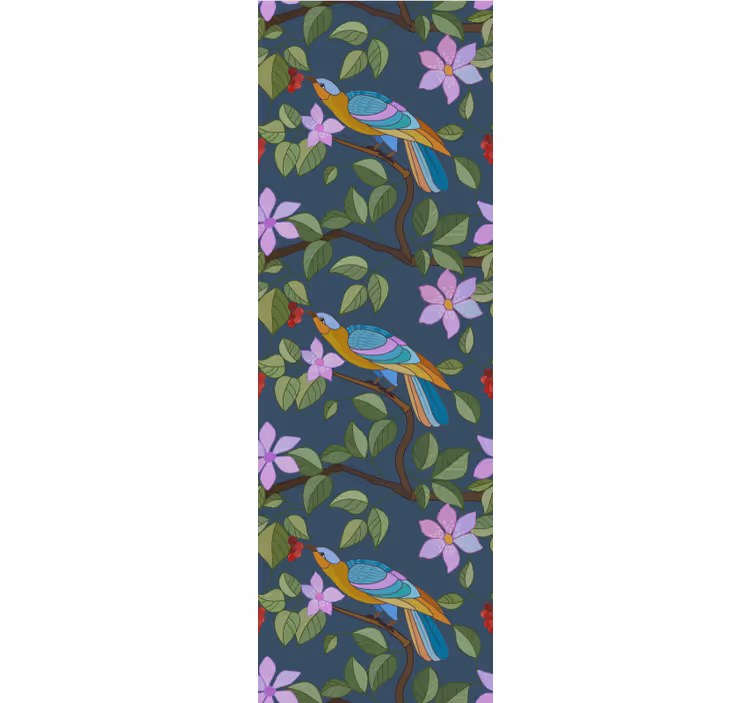 Barevný tropický design Ptáci tapeta - TenStickers