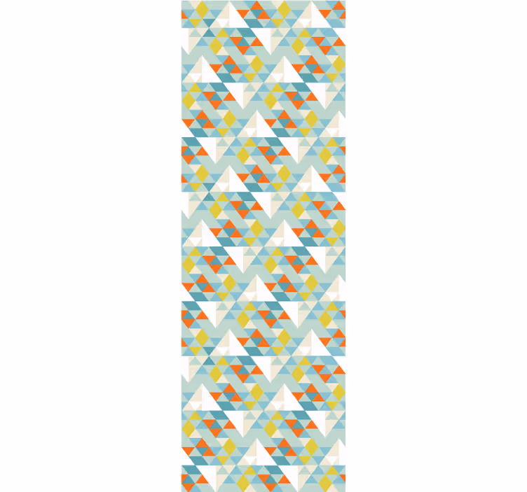 Modrý kulatý motiv Triangles tapeta - TenStickers