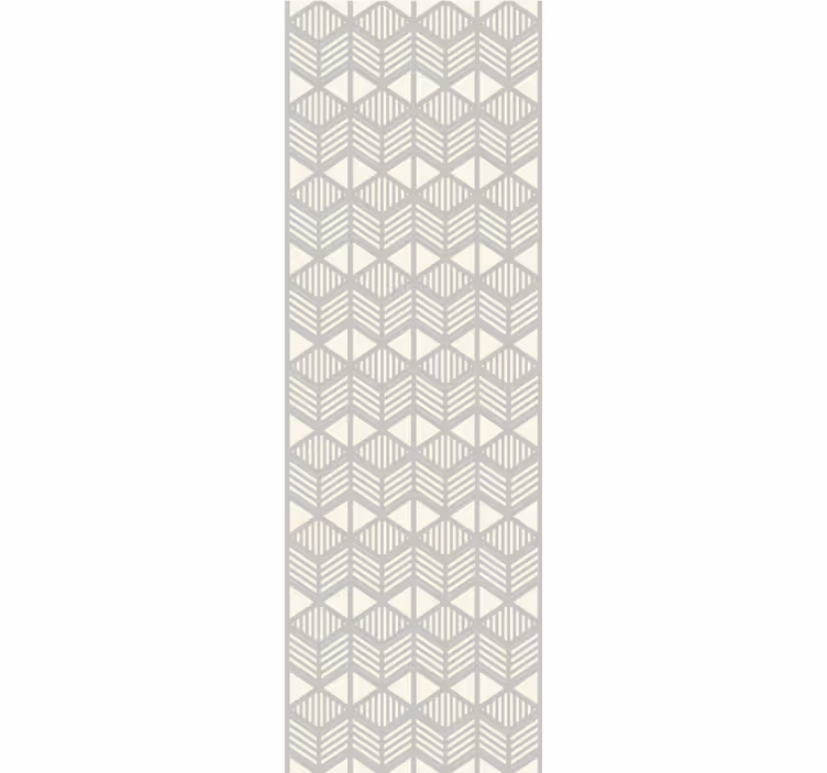 Tapeta se vzorem bílé a šedé geometrické kostky - TenStickers
