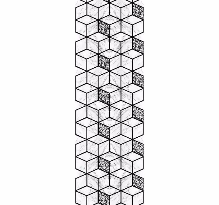 Geometrické kostky vzor s mramorovou tapetou - TenStickers