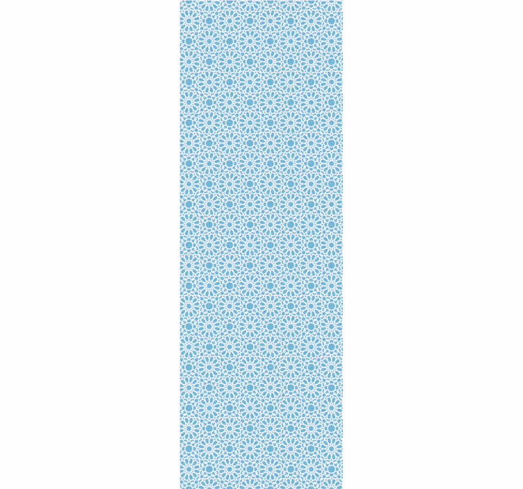 Světle modrá tapeta s geometrickými bílými čarami - TenStickers