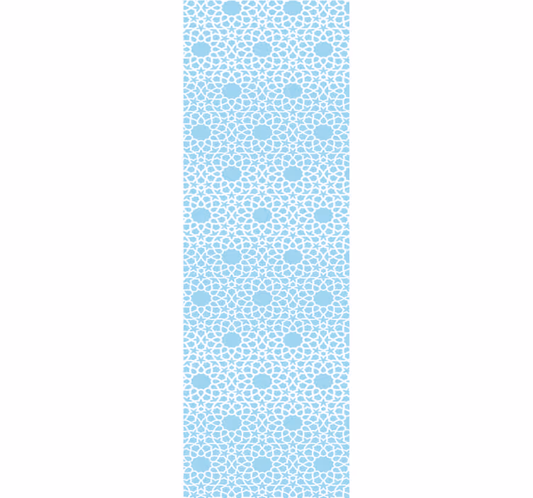 Bílá a modrá tapeta s geometrickým vzorem - TenStickers