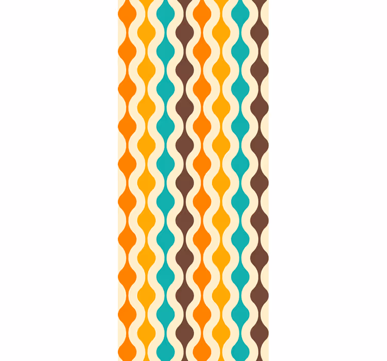 Geometrické retro tapeta poloviny století 70 - TenStickers
