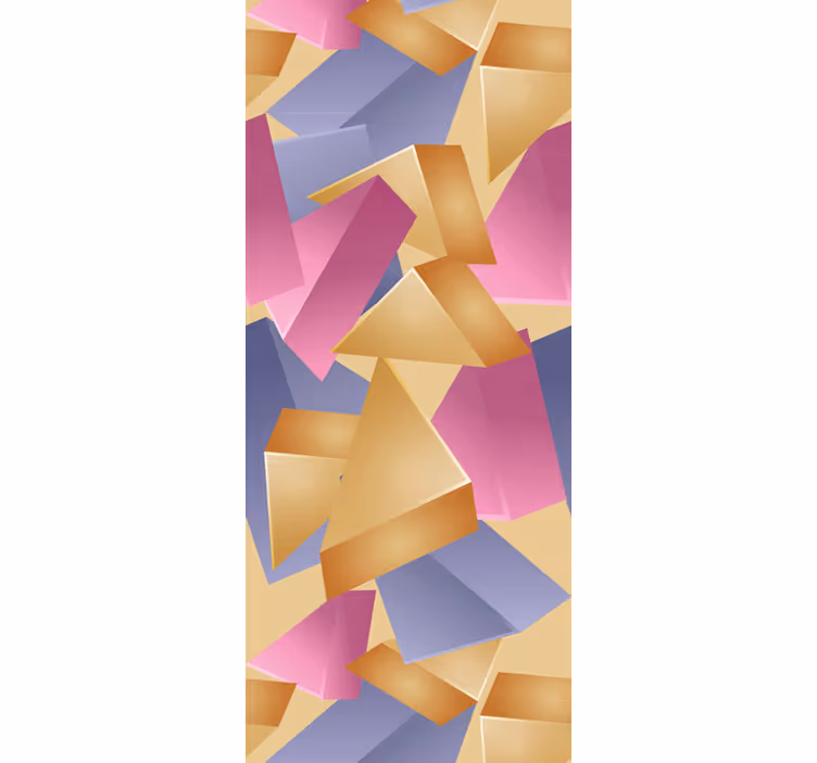 Abstraktní tvary uspořádání Geometrická tapeta - TenStickers