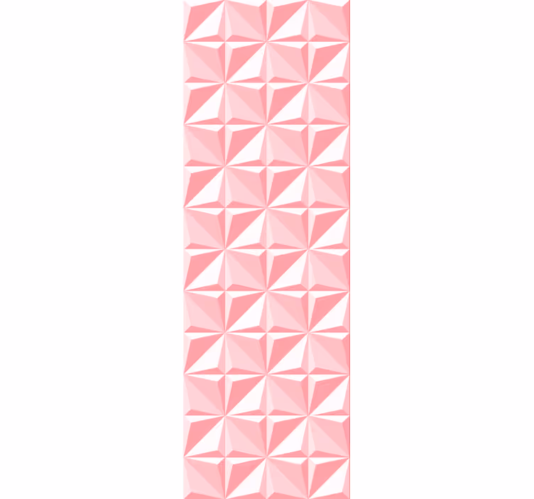 Růžové geometrické tvary 3D tapeta - TenStickers