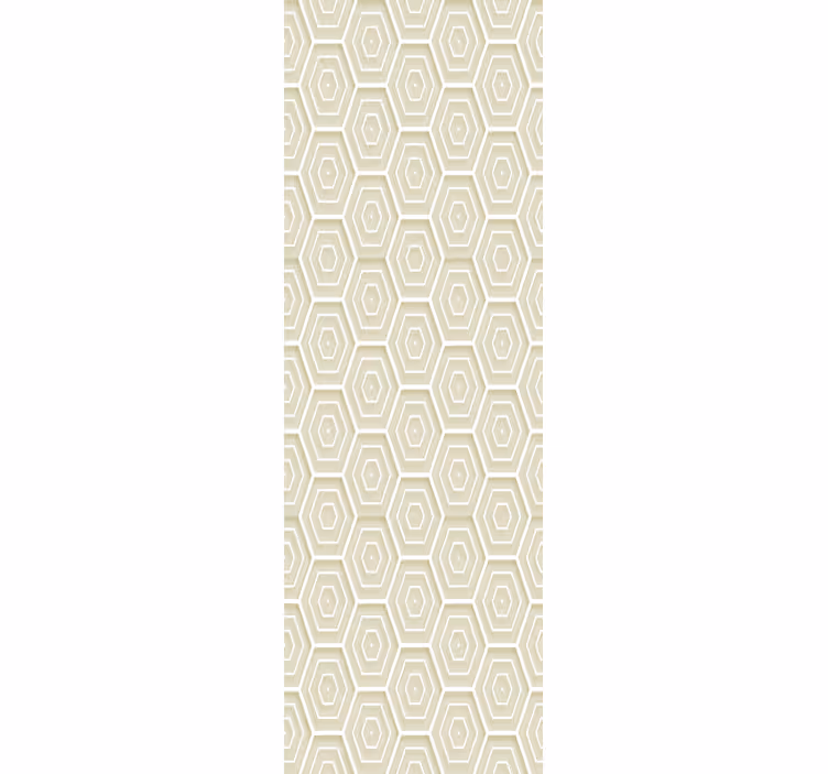 Béžová tapeta s geometrickým vzorem 3d efekt - TenStickers