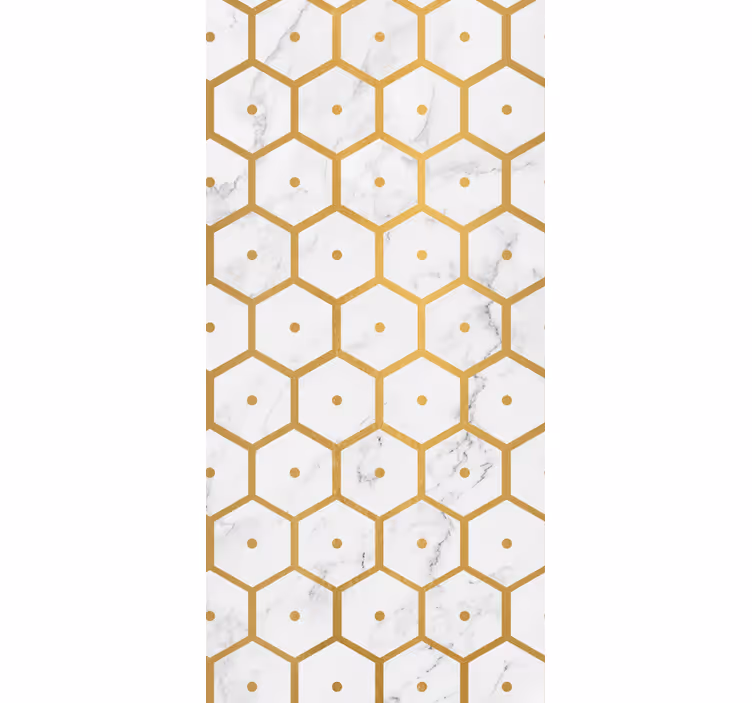 Elegance šestihranného vzoru Tapeta do koupelny - TenStickers