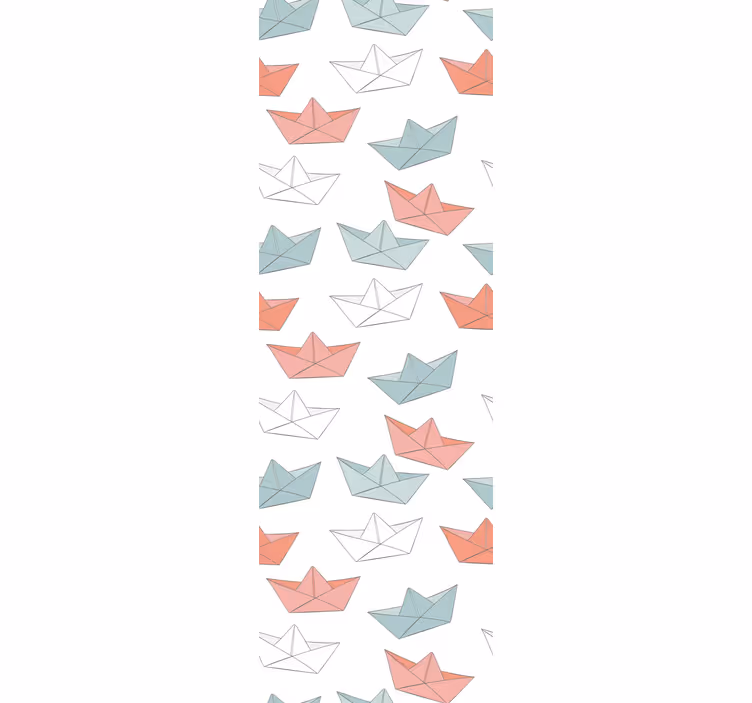 Origami loď vzor Tapeta do dětského pokoje - TenStickers