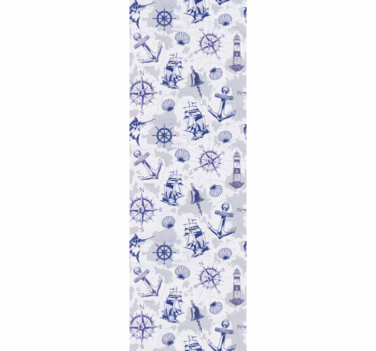 Prvky námořního tématu město a země tapeta - TenStickers