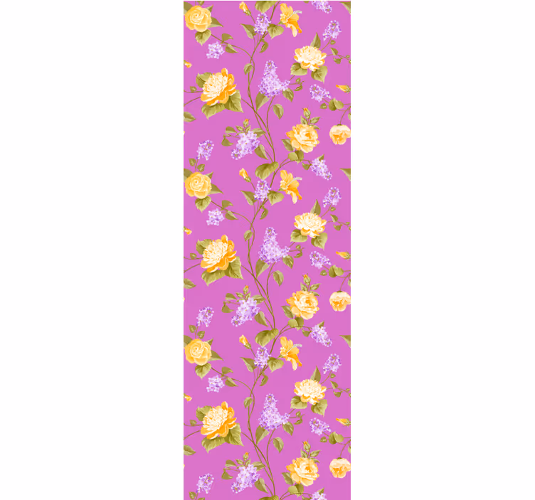 Jemný růžový vzor Květinový ornament tapeta - TenStickers