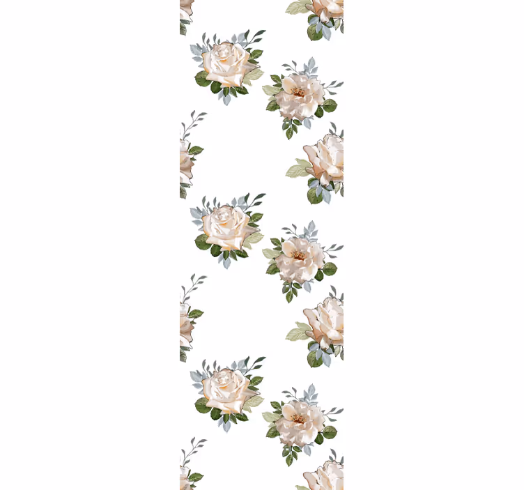 Elegantní zlaté růže květinová tapeta - TenStickers