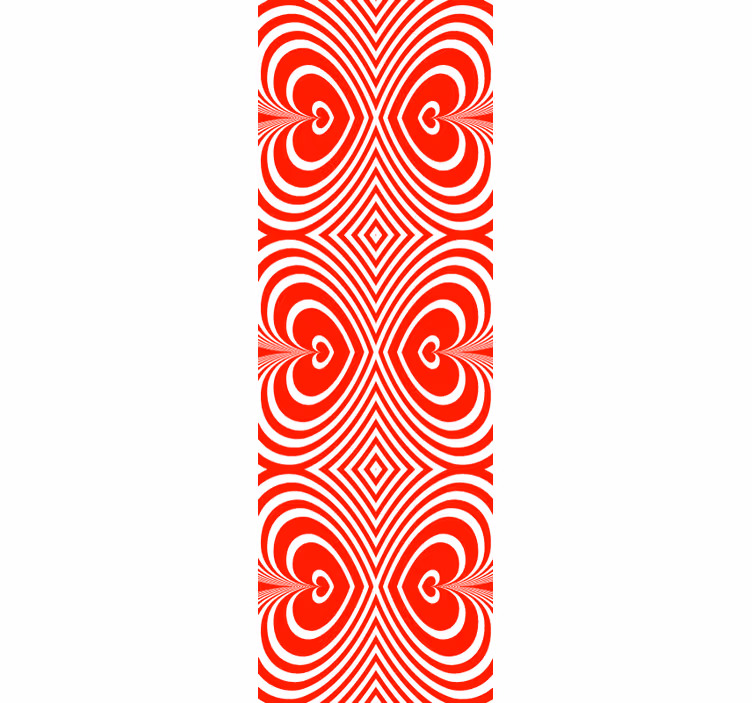 Motiv se vzorem srdce Geometrická tapeta - TenStickers