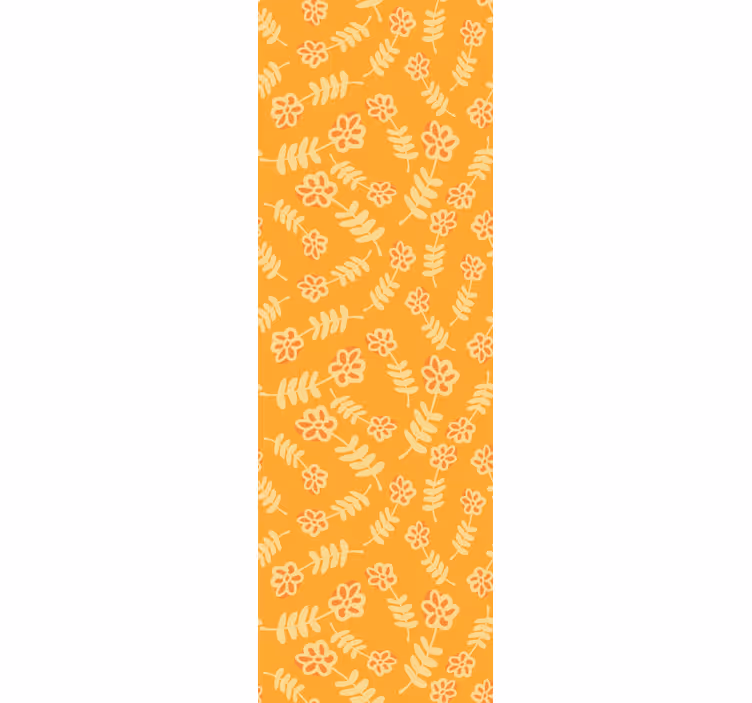 žluté zářivé snítky Květinový ornament tapeta - TenStickers