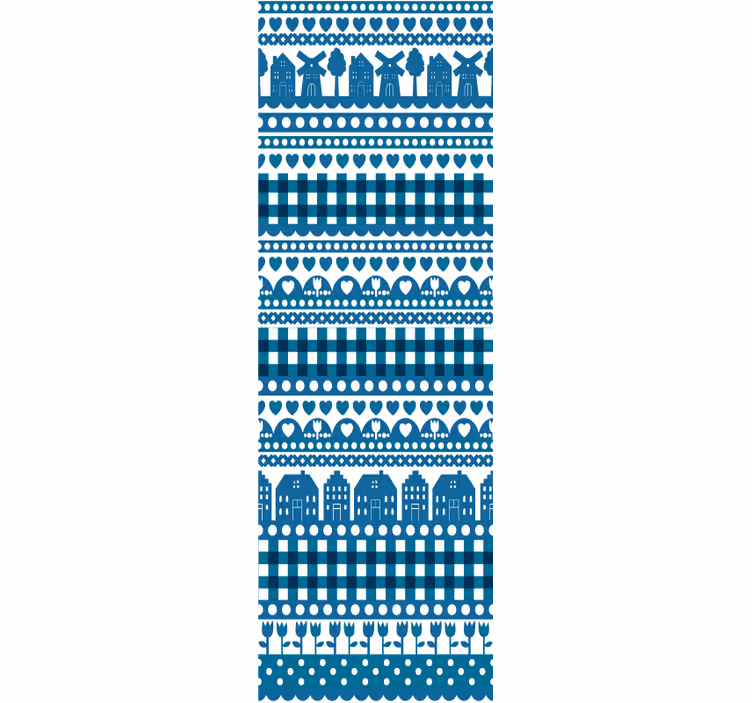Delft modrá země tapeta - TenStickers