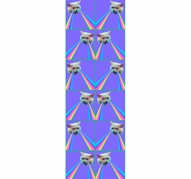 Tapeta vaporwave laser cat - TenStickers