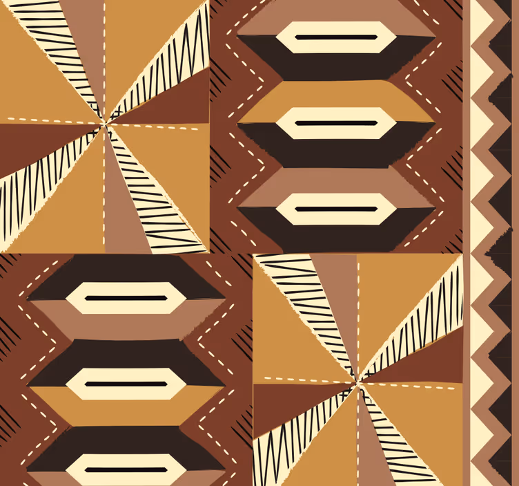 Kmenový africký vzor Tapeta do ložnice - TenStickers