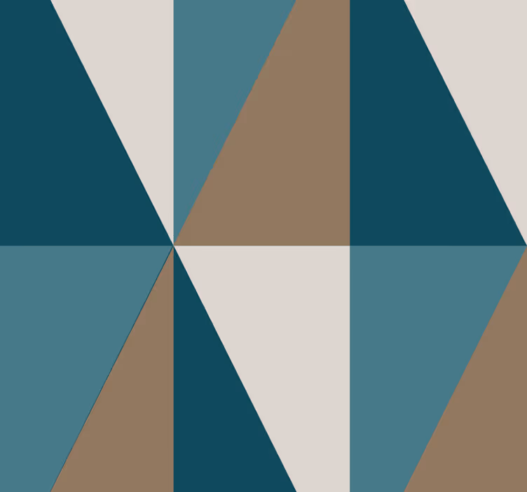 šedý a modrý vzor Triangles tapeta - TenStickers