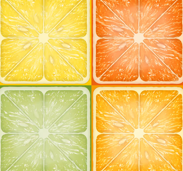 Geometrický design dlaždic Zkontrolovaná tapeta - TenStickers