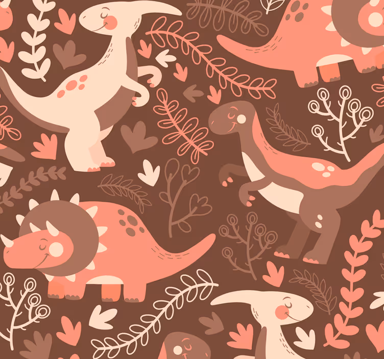 Hravý vzor dinosaura Dinosauři tapeta - TenStickers