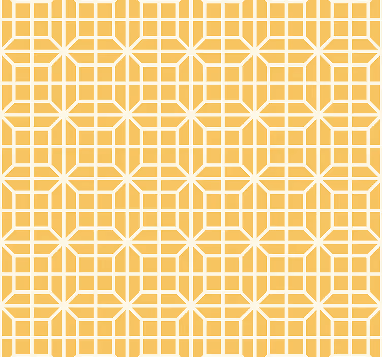Geometrický vzor Žlutá tapeta - TenStickers