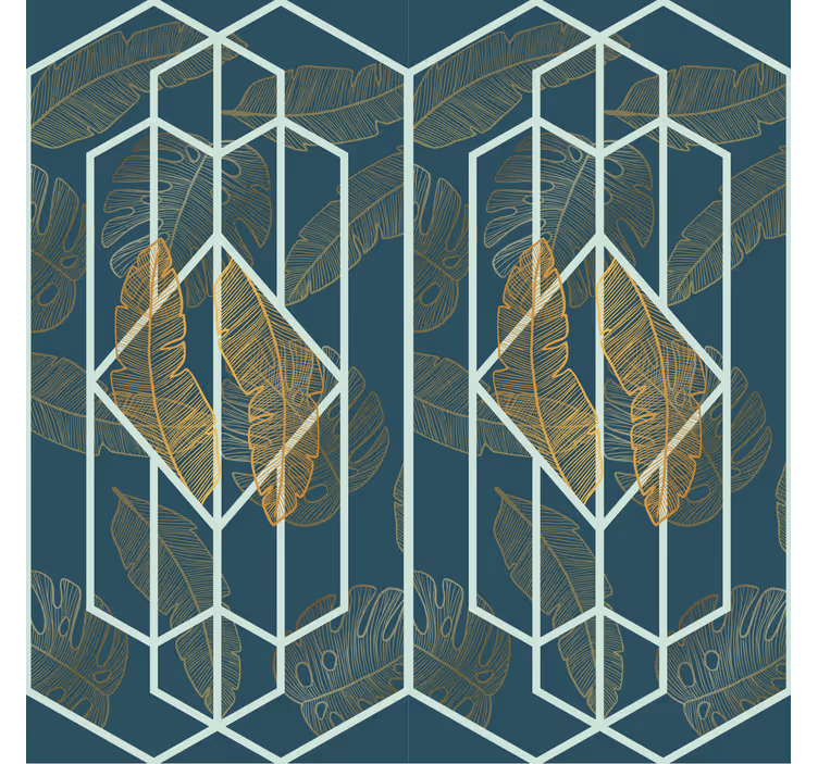 Tropický design Geometrické tapety - TenStickers