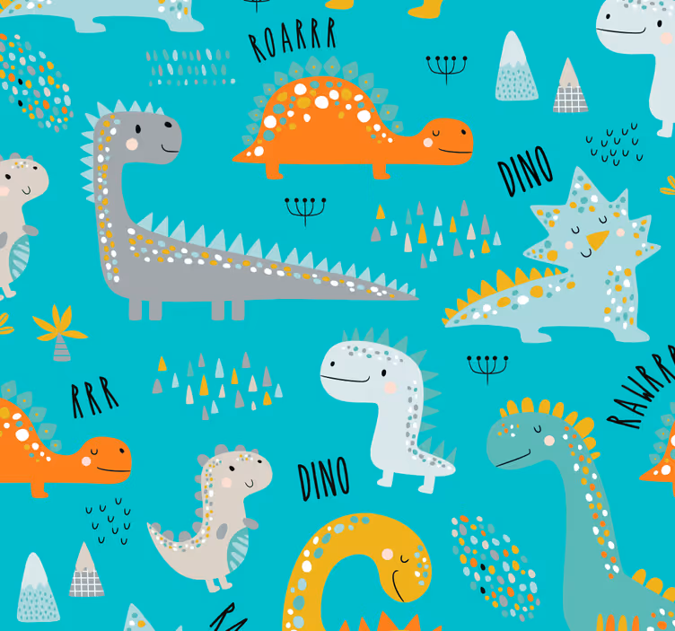 Dinosauří radost Dinosauři tapeta - TenStickers