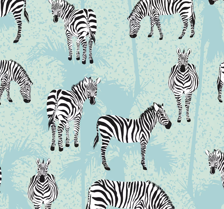Zebra vzorovaná Zebra tapeta - TenStickers
