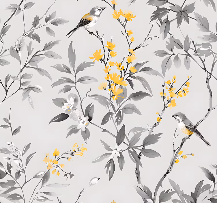 Design šedého lesa Vstupní tapeta - TenStickers