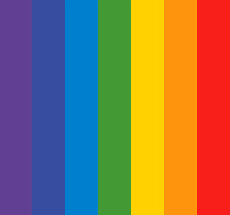 Duhové pruhy vertikální tapeta - TenStickers
