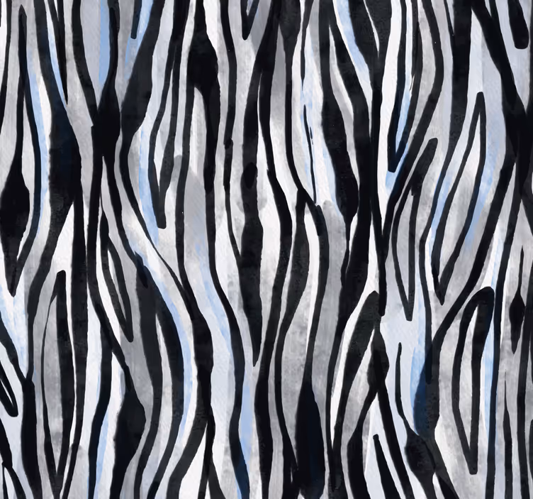 Klasická šedá a černá zebra pokojová tapeta - TenStickers