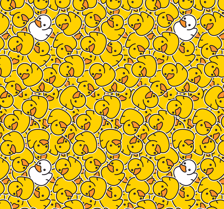 Různé roztomilé bílé kachny moderní tapeta - TenStickers