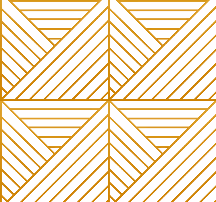 Zlaté geometrické čáry Tapeta do obývacího pokoje - TenStickers