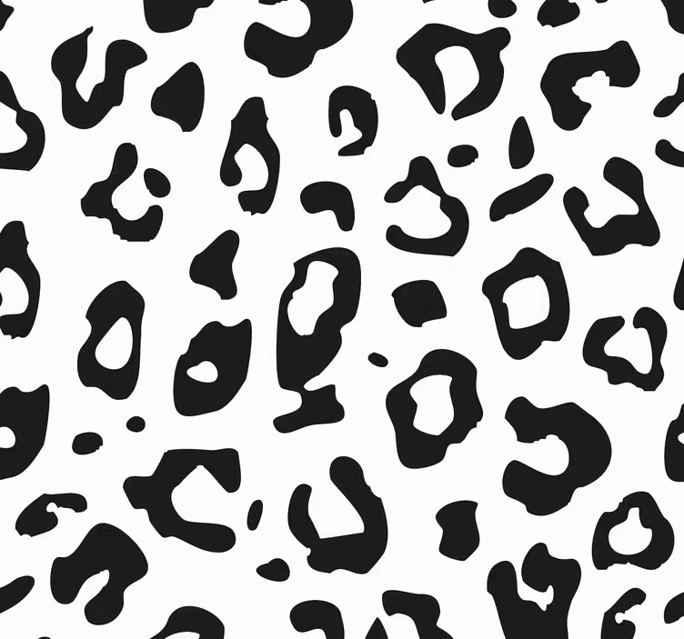 černé a bílé leopardí textury tapeta - TenStickers