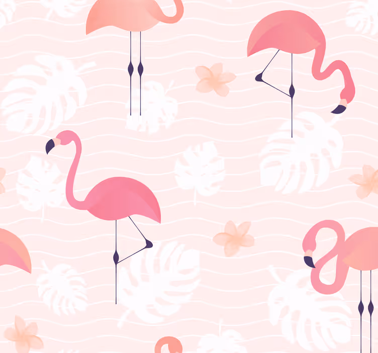 Plameňák choulí zvířecí tapeta - TenStickers