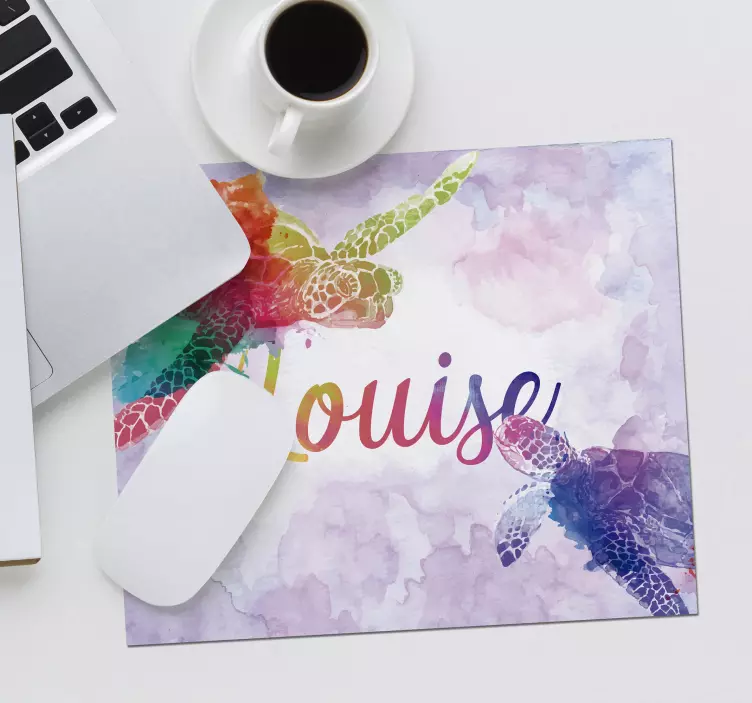 Barevné želvy s názvem podložka pod myš - TenStickers