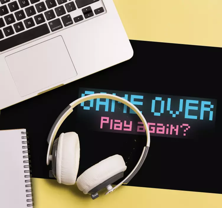 Game over play again grafická herní podložka pod myš - TenStickers